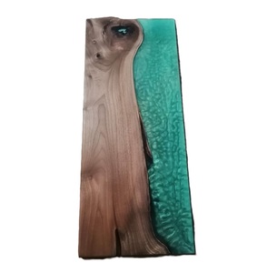 Bloc à découper en bois d'acacia de la meilleure qualité avec forme rectangulaire en résine et planche à découper polie brillante - Product Image 1