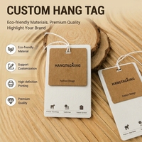Étiquettes de vêtements en papier double couche de haute qualité avec logo personnalisé - Étiquettes de vêtements de mode pour chaussettes - Étiquettes de boîte cadeau couleur personnalisée