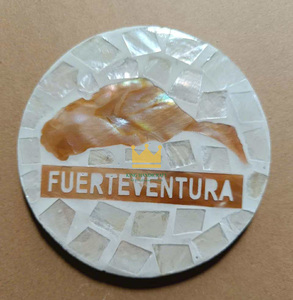 MOP sous-verres mosaïque couleur coquille isolée tasse à thé Table ronde sous-verres tapis tampons boisson Offre Spéciale - Product Image 3