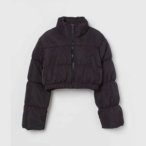 Chaquetas de Plumón con Cuello Alto para Mujer, Estilo Corto, Chaqueta Acolchada, OEM ODM, Ropa de Invierno Personalizada para Mujer - Product Image 1