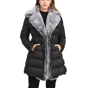 Manteau long matelassé pour femmes, vêtements d'extérieur d'hiver tendance, design personnalisé, vente en gros - Product Image 3