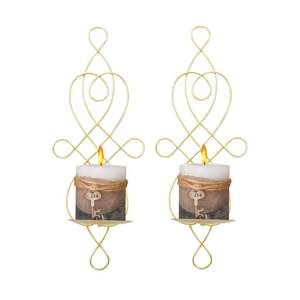 Stylish Metal Wall Hanging Candle Holder Enhancing Warm <b>Inviting</b> Ambiance In Home Living Spaces - Product Image 2