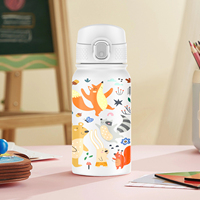Termo de aislamiento de doble pared personalizado a buen precio, termo de impresión 3D para niños con aro portátil para exteriores