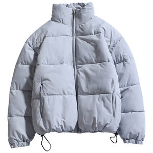 Chaqueta de Invierno Personalizada para Hombre, Color Sólido, Ecológica, de Secado Rápido, con Capucha y Cuello Alto, Estilo Urbano, Informal, Tipo Parka - Product Image 2