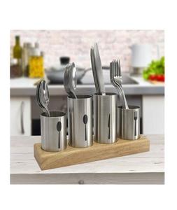 Porte-couverts Design classique porte-couverts en acier inoxydable de qualité supérieure pour ustensiles de cuisine décor de Table support de rangement des couverts - Product Image 5