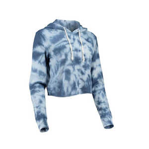 Débardeur à capuche avec logo personnalisé OEM Pull à manches longues décontracté Teinture unie pour l'automne Top court à capuche pour femmes - Product Image 3