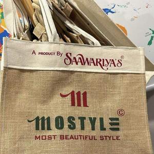 Luxury Wholesale <b>Jute</b> Shopping Bags Custom <b>Ribbon</b> Handle Eco Friendly Portable Gift Bags with Logo Customization Bulk Supplier - Product Image 3