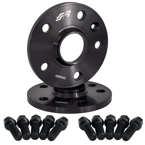 2 espaciadores de rueda negros de 10 mm 5x112 57.1 con pernos de bola - Product Image 1