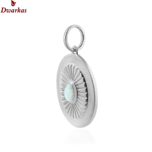 Top selling classic S925 sterling silver <b>Opal</b> synthetic gemstone pendant <b>necklace</b> wholesale high quality <b>necklace</b> jewelry - Product Image 2