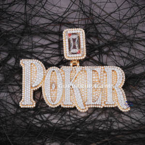 Exquisito colgante de diamante con letra personalizada de moissanita de Plata de Ley 925 con brillo inigualable elegante diseño de Hip Hop - Product Image 1