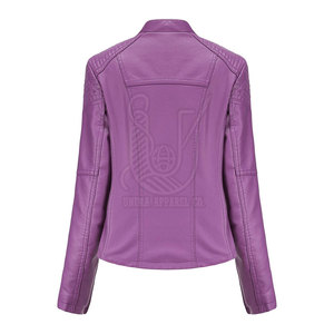 Vestes en cuir pour femmes avec fermeture éclair Vestes en cuir de haute qualité Meilleur prix Vestes en cuir à vendre - Product Image 3