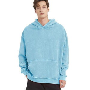 Sudadera con capucha de lavado ácido de gran tamaño de alta demanda para hombres, ropa de calle personalizada, suéter de moda, proveedor de sudaderas con capucha a granel, venta al por mayor - Product Image 2