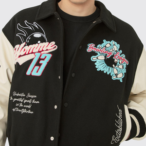 Venta al por mayor OEM personalizado invierno Vintage Escuela Universidad hombres chaquetas abrigo lana Letterman bombardero béisbol Varsity chaqueta para hombres - Product Image 5