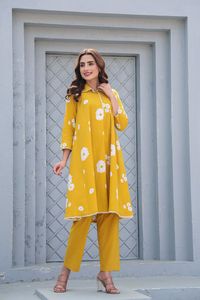 Collection de gros Bas Kurti en coton imprimé Tenue de fête décontractée Col fantaisie Poche Tarifs compétitifs pour Indien Pakistanais - Product Image 4