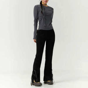 กางเกงวอร์มขาบานสำหรับผู้หญิงขายส่ง |   กางเกงวอร์มทรงตรงคุณภาพสูงใส่สบายสำหรับฤดูหนาว ไซส์ XL - Product Image 6