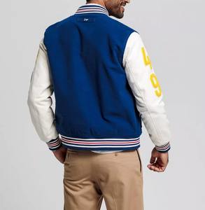 Veste de baseball unisexe en laine 100% avec manches en cuir véritable, patchs brodés chenille d'hiver personnalisés à capuche Varsity Letterman - Product Image 3