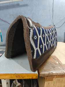 High Quality Wholesale Customized Logo Western Equestrian Wool <b>Felt</b> Saddle <b>Pad</b> Pressed Wool <b>Felt</b> Cotton Fabric Genuine Leather - Product Image 4