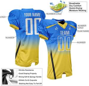 Nouvelle conception, uniforme de football américain professionnel, ensemble de maillot et de pantalon, taille plus, short personnalisé, équipe personnalisée, 100% polyester, logo personnalisé - Product Image 4