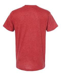 Camiseta de algodón pesado para hombre, camiseta multicolor de color Heather Red Hanes, camiseta para hombre, camisetas de algodón con cuello redondo de peso pesado y mezcla triple - Product Image 5