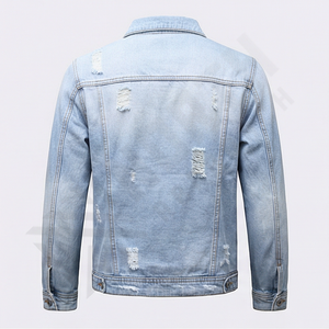 Chaqueta Vaquera de Hombre, Estilo Retro, Duradera, Transpirable, Resistente, Cómoda, Reversible, con Cuello Alto, Informal y a la Moda - Product Image 2