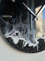 Jam Dinding Resin Digital Penjualan Tinggi Dekorasi Rumah Buatan Tangan Resin Epoksi Desain Modern Mewah Kantor Dalam Ruangan 2025
