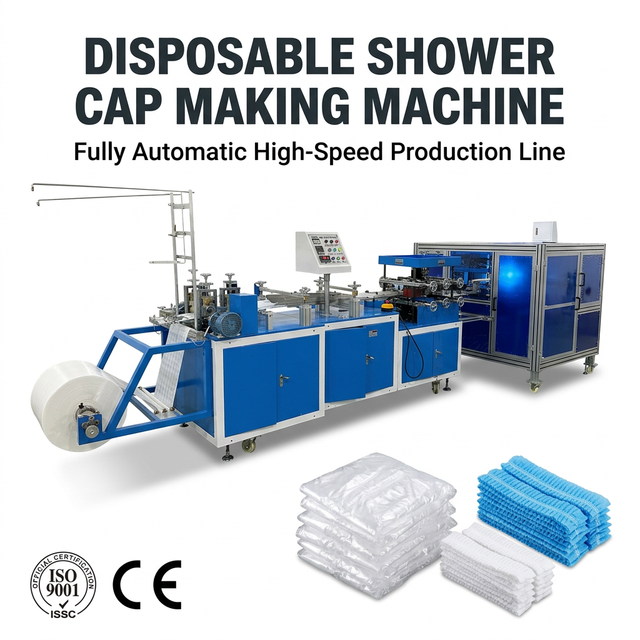 Automatic Counting and Packaging Connection Disposable Shower Cap Making Machine