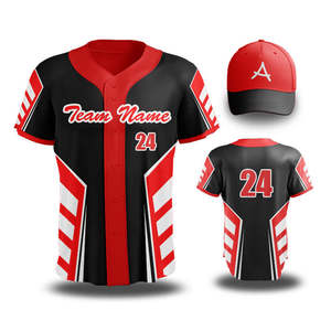 Maillot de baseball personnalisé pour homme 2025 – Qualité supérieure, 180g, respirant, 100% polyester, anti-bactérien, imprimé numérique, manches courtes, col en V - Product Image 1