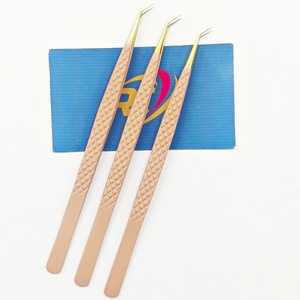 Pinces à épiler en acier inoxydable de haute précision antistatiques pour extensions de cils, volume méga, classique russe, couleur personnalisable - Product Image 4