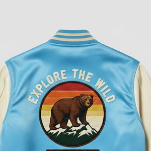 Fournisseurs directs d'usine, veste universitaire en satin pour hommes, produit très vendu, veste de baseball en broderie chenille pour homme - Product Image 6