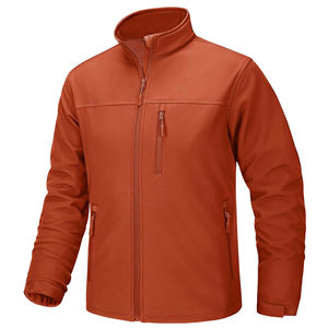 Veste Softshell pour homme, style simple, vente en gros, sortie d'usine, hiver, chaude, personnalisée, sport, travail, extérieur, imperméable - Product Image 4