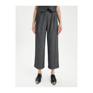 Women's Pleat Detailed Palazzo <b>Trousers</b> Viscose Blend Comfortable and Stylish - Product Image 1