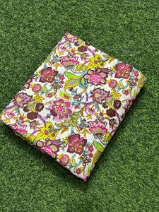 100% Premium Cotton Artisan Floral Hand Block Print Fabric Boho Chic Rustic Home <b>Decor</b> DIY Quilting Dress Sold Yard Quilting - Product Image 6