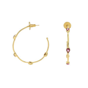 Boucles d'oreilles pendantes en laiton en gros, design en pierre naturelle brute, finition en laiton antique, style avant-gardiste, vente en gros de mode - Product Image 2