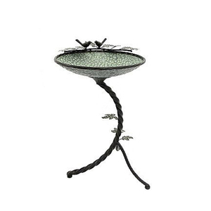 Cuenco de cobre puro de Metal para baño de aves, alimentador decorativo para patio, césped, Hotel y casa, con estaca, Independiente - Product Image 5