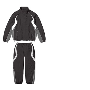 Factory OEM Custom Sports Tracksuit For Men Windbreaker Tracksuit Jogger Tracksuit Set Lightweight Microfiber Daily Casual 2026 - Product Image 1