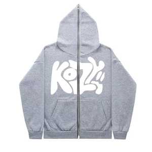 Servicio OEM personalizable 100% alta calidad Kozy Full-Zip gráfico Sudadera con capucha 65% algodón, 35% poliéster 300 a 320 GSM - Product Image 5