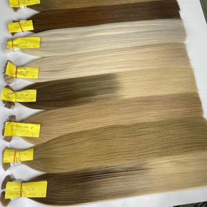 El mejor precio al por mayor, extensiones de cabello crudo vietnamita negro a granel, extensiones de cabello humano a granel de doble estiramiento - Product Image 3