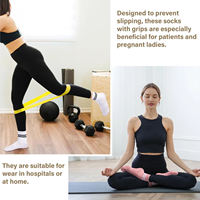 Chaussettes en coton personnalisées avec logo, antidérapantes, respirantes, à rayures, pour le yoga, le pilates et le quotidien