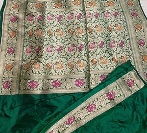 Saree en soie douce/Saree en soie imprimée/Saree en soie pour mariage Mysore Saree en soie Paithani Saree en soie Art Saree en soie Zari Work Silk - Product Image 6