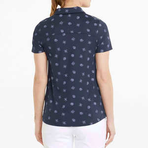 Nouveau design, polo de golf pour femmes, vente en gros, polos en polyester imprimés pour femmes avec logo personnalisé - Product Image 5