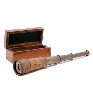 Telescopio Monocular de mano plateado, catalejo pirata portátil, navegación pirata de latón náutico, telescopio artesanal de latón - Product Image 4