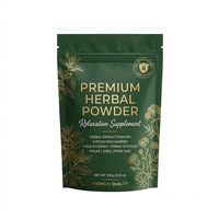 Sachets Doypack personnalisés à impression numérique, haute barrière, résistants aux enfants, pour poudre d'extrait végétal, réutilisables et anti-odeur