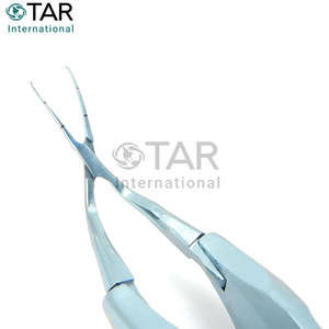 Fórceps de capsulorrexis puntas entrelazadas dentadas puntiagudas 45 ejes en ángulo instrumentos médicos quirúrgicos oftálmicos cirugía ocular - Product Image 6