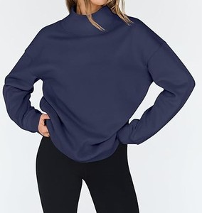 Sudadera holgada con estilo para mujer, Top de mezcla de algodón para la temporada de otoño e invierno - Product Image 6