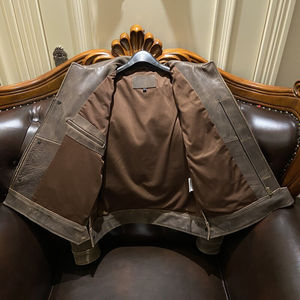 Chaqueta de cuero personalizada para hombre 2025, chaqueta de invierno hecha en Pakistán, cierre de botón de relleno de algodón, bolsillo estampado de talla grande, característica cálida - Product Image 4