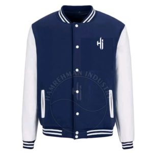 Blouson universitaire d'hiver pour homme de haute qualité OEM, personnalisé avec chenille gaufrée sur le devant, séchage rapide, respirant, écologique, en coton, vente en gros - Product Image 5
