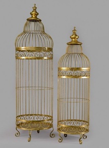 Jaulas de pájaros decorativas de estilo moderno grandes y pequeñas para interiores/exteriores a la venta - Product Image 2