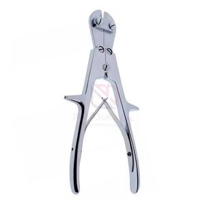 Cortador de Placas de Alambre Reutilizables de Acero Inoxidable Quirúrgico Ortopédico |   Herramientas de Corte de Varillas TC de Doble Acción con Acabado Pulido - Product Image 1