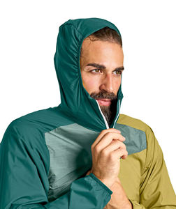 Veste coupe-vent à capuche zippée en polyester personnalisée pour hommes veste de course à la mode logo imprimé pour l'hiver - Product Image 5