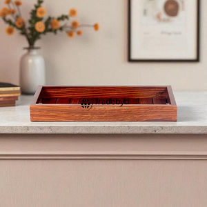 Bandeja de madera elegante Tradebyd, bandeja de servicio artesanal ecológica para cocina, comedor, casas modernas y regalos - Product Image 3